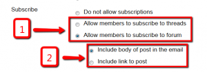 DB allow subscriptions