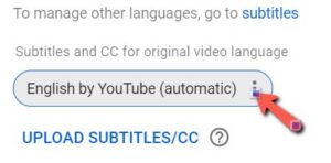 add automatic captions to youtube video