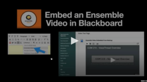 How to Embed Ensemble to Blackboard